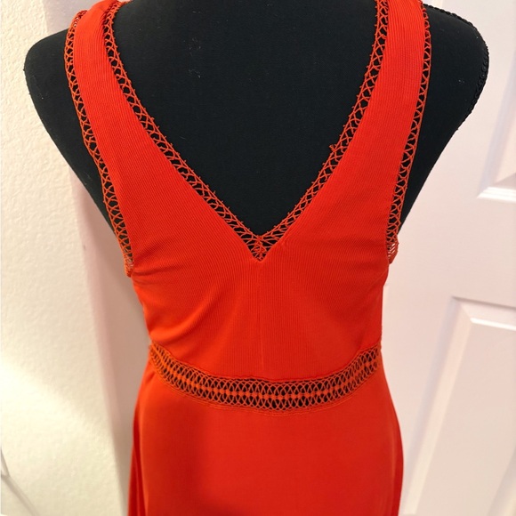 Free People Elegant Fit and Flare V Neck Dress Size 4 - Picture 3 of 7